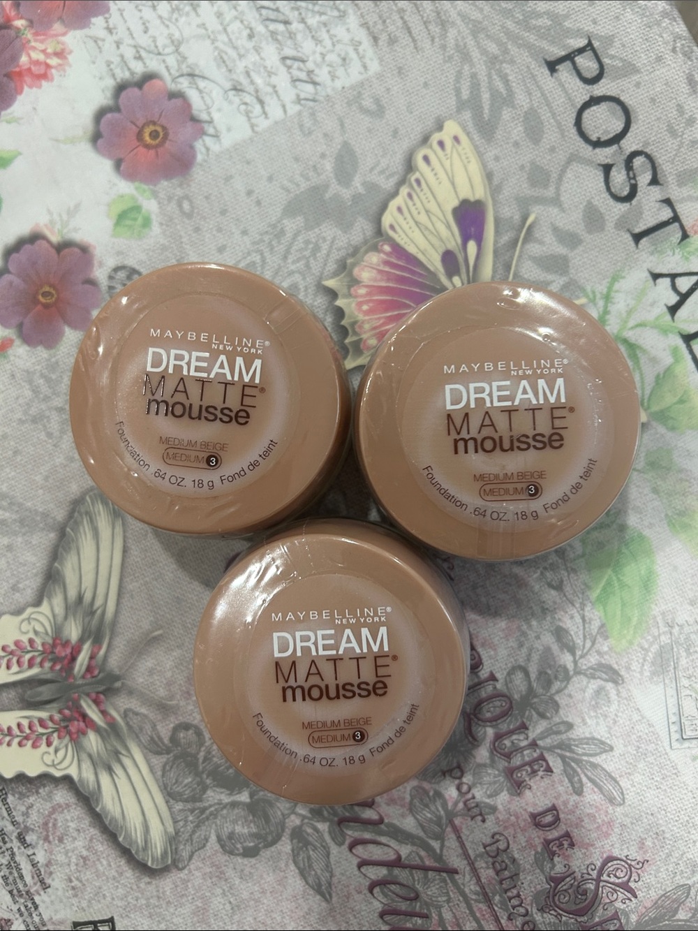 LOT OF 3 Maybelline Dream Matte Mousse Foundation - Medium Beige 🦋 FIRM PRICE 🦋